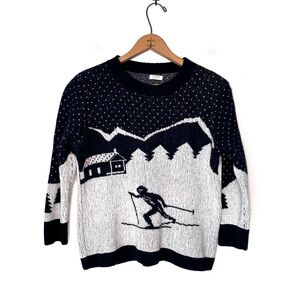 J. Crew | Intarsia Ski Scene Sweater